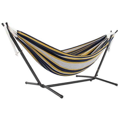 Vivere Double Cotton Hammock with Space (450 lb Capacity-Premium Carry Bag Included) Serenity