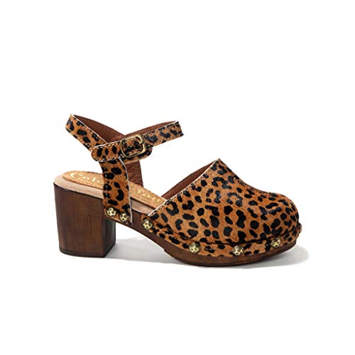 Californians Betty Women's Leopard Print Clog, Leopard, 9