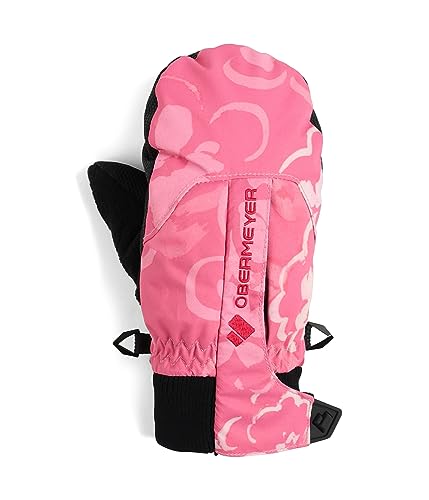 Obermeyer Thumbs Up Mitten Print (Toddler/Little Kids) Peony Puffs XL (8 Years)