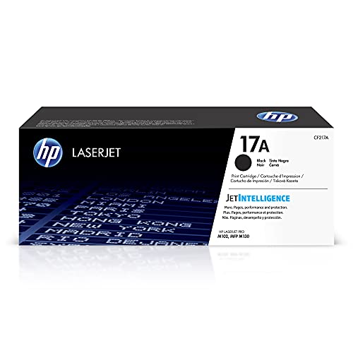 HP 17A Black Toner Cartridge | Works with HP LaserJet Pro M102 Series, HP LaserJet Pro MFP M130 Series | CF217A