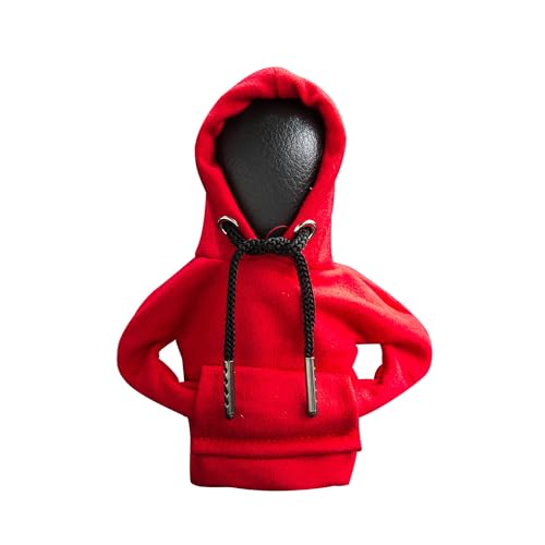 ECDREAM Car Shift Knob Hoodie,Gear Shift Hoodie,Funny Sweater Hoodie for Gearshift,Automotive Interior Accessories（Red）