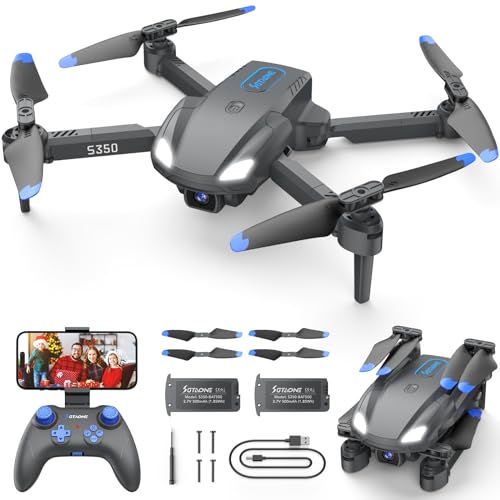 SOTAONE S350 Drone with Camera for Adults, Mini Drones for Kids with 1080P HD FPV Live Video, Remote Control Helicopter Toys Gifts for Boys Girls, Altitude Hold, One Key Start, 3D Flips, 2 Batteries