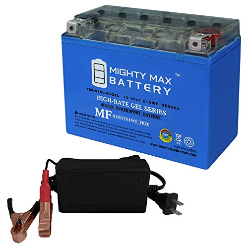 Mighty Max Battery Y50-N18L-A3 Gel Replacement Battery for Exide Edge M228A3 + 12V 4Amp Charger