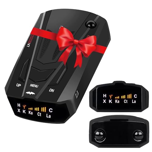 New Radar Detector for Cars with Voice Speed Prompt, 360 ° Detection，Vehicle Speed Alarm System, Led Display,City/Highway Mode, Gifts for Husbands,Boyfriends,