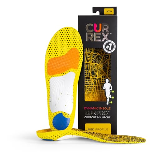 CURREX RunPro Insoles for Running Shoes – Arch Support Inserts to Help Reduce Fatigue, Prevent Injuries & Boost Performance – for Men & Women – Medium Arch, Medium Size