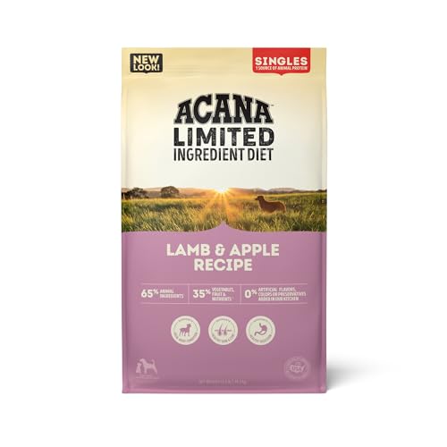 ACANA Singles Limited Ingredient Dry Dog Food, Grain Free Lamb & Apple Dog Food Recipe, 22.5lb