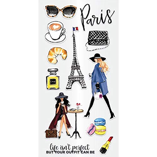 Rongrong Hampton Art Clear Stamps Paris 12 Pieces