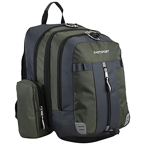 Eastsport Oversized Expandable Backpack with Removable EasyWash Bag, Army Green/Graphite/Black