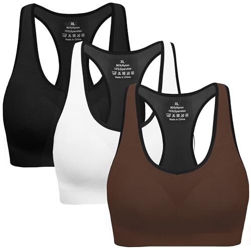MIRITY Women Racerback Sports Bras - High Impact Workout Gym Activewear Bra