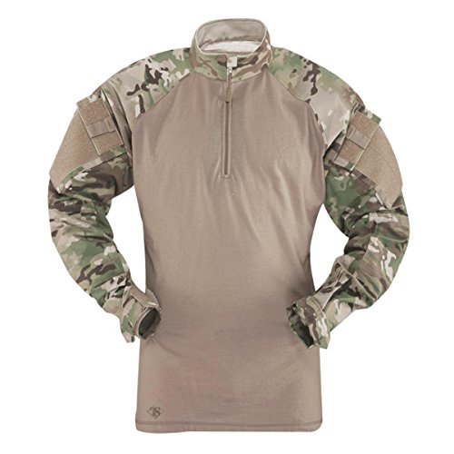 Tru-Spec Men's Regular T.R.U. 1/4 Zip Combat Shirt, Multicam/Coyote, Large