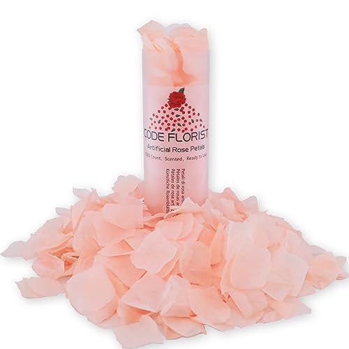 CODE FLORIST 1100 PCS Silk Rose Petals for Valentine's Day,Fake Rose Petals for Romantic Night,Wedding,Proposal Anniversary Flower Decorations(Separated,Scented,Baby Pink)