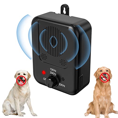 Anti Barking Device, Auto Dog Barking Control Devices with 3 Modes, Waterproof Bark Dog Deterrent Box, Rechargeable Ultrasonic Dog Barking Deterrent for Indoor & Outdoor Dogs, Safe for Dogs & People