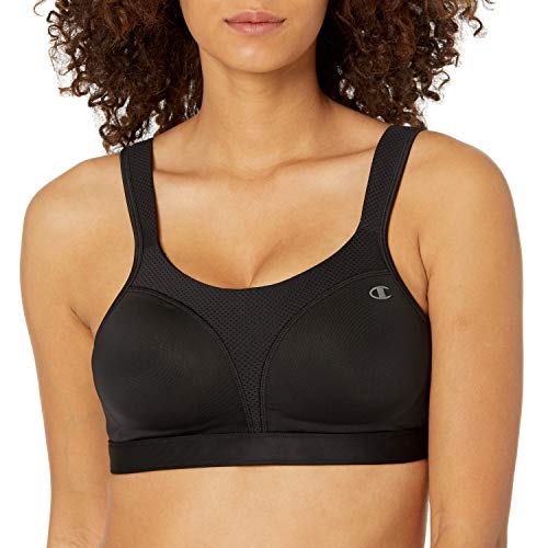 Champion womens Spot Comfort Full Support Sports Bra, Black, 42D US