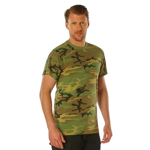 Rothco Vintage T-Shirt, Woodland Camo, X-Large