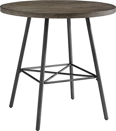 Bernards Branson 5-Piece Counter Brown Dining Set, Grey