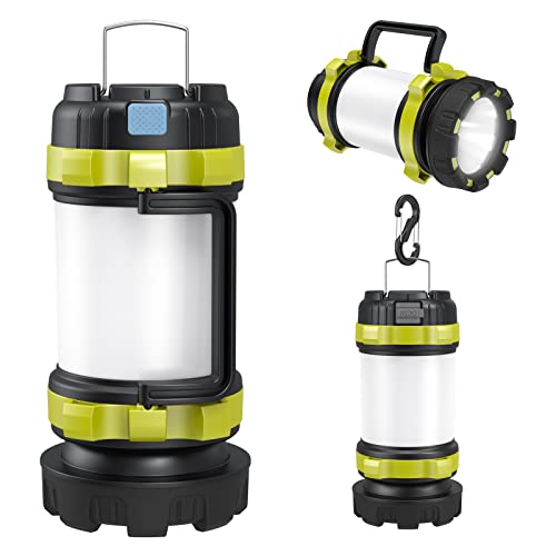 Camping Lantern Rechargeable , Alpswolf Camping Flashlight 4000 Capacity Power Bank,6 Modes, IPX4 Waterproof, Led Lantern Camping, Hiking, Outdoor Recreations, USB Charging Cable Included