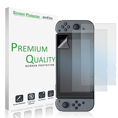 amFilm Anti-Glare Matte Screen Protector for Nintendo Switch, Nintendo Switch Matte Screen Protector for Nintendo Switch 2017 (3-Pack)