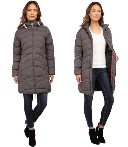 ONEILL CLOTHING Women's Standard Control Quilted Jacket with Detachable Hood, Grey