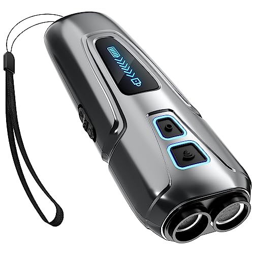 Dog Barking Control Devices Rechargeable Dual Sensor Anti Barking Device with Training/Deterrent Modes Dog Whistle to Stop Barking Ultrasonic Dog Barking Deterrent with LED Flashlight 35 FT Range