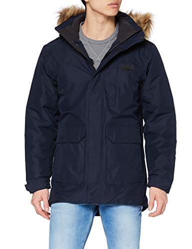 Helly Hansen Men's Dubliner Parka 100 Gram Primaloft Insulated Waterproof Windproof Breathable Rain Coat with Hood, 597 Navy, Large