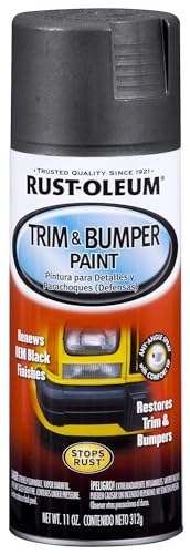 Rust-Oleum Black BlackRust-Oleum Automotive 251574 11-Ounce Trim and Bumper Spray, Matte, 11 Ounce (Pack of 1), Fl Oz
