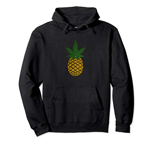 Pineapple Marijuana Leaf Weed Hoodie - Funny Tropical Weed