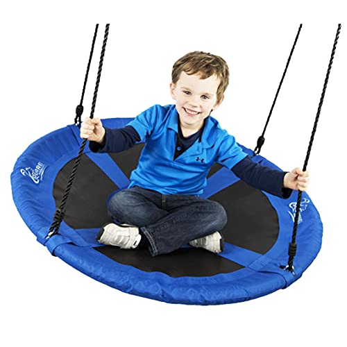 Flying Squirrel Giant Rope Swing - 40' Saucer Tree Swing- Additions & Replacements for Active Outdoor Play Equipment - Blue