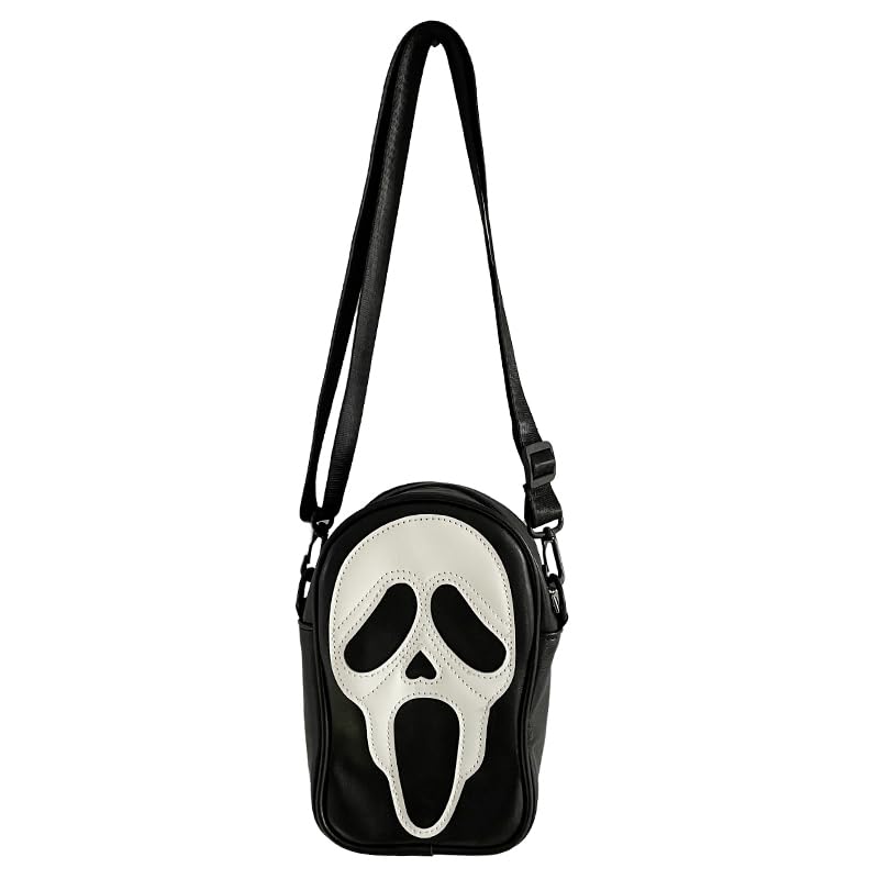 LoveWLC Cute Ghost Face Purse,PU Ladies Handbag Spooky Purse