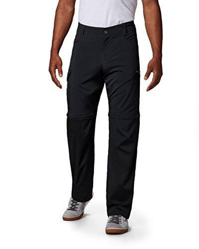 Columbia Men's Standard Silver Ridge Stretch Convertible Pant, Black, 38 x 28