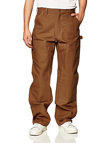 Carhartt Men's Firm Duck Double-Front Work Dungaree Pant - 33W x 30L - Carhartt Brown