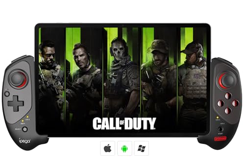 Megadream Wireless Mobile Controller Gamepad Joystick for iPad iOS iPhone 15/14/13, Android Samsung Tablet PC - MFi Certified - 18+ Hour Battery Life - Call of Duty - Genshin Impact, Black