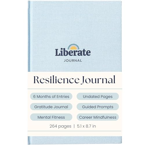 Liberate Mental Fitness Journal – Guided Gratitude Journal for Self-Care & Reflection w/Prompts - Undated 6-Month Daily Journal – As Seen on Shark Tank