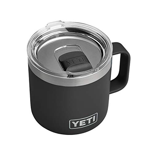 YETI Rambler 14 oz Mug, Vacuum Insulated, Stainless Steel with MagSlider Lid, Black