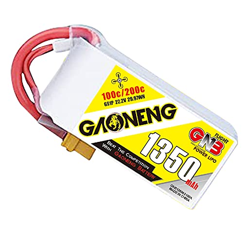Gaoneng GNB 1350mAh 6S 22.2V 100C XT60 Connector LiPo Battery for 180mm to 250mm FPV quadcopters