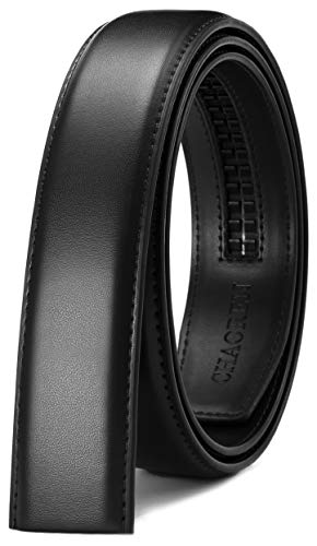 CHAOREN Ratchet Belt Replacement Strap 1 3/8”, Leather Belt Strap for 40MM Slide Click Buckle