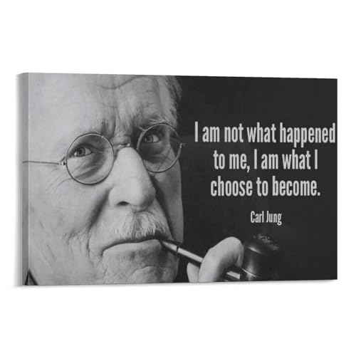 Carl Jung Poster Carl Jung Quote Poster Living Room Bedroom Aesthetic Wall Decor Canvas Wall Art Gift 12x18inch(30x45cm)