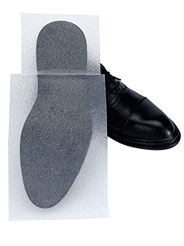 SATINIOR 8 Pieces Clear Sole Anti Slip Protector Self-stick Pads Shoe Bottom Cover Removable Shoe Bottoms Slip for Heels, Men Shoes Mixed Color Adult size