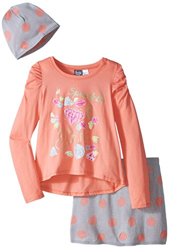 Pogo Club Big Girls' Laura Skirt Set with Hat, Light Peach, Small/7-8