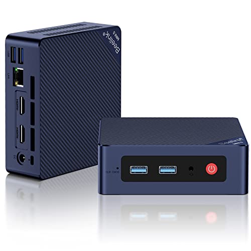 Beelink Mini S12 Pro Mini PC, 12th Intel Alder Lake-N100 (up to 3.4GHz, TDP 6W), 16GB DDR4 RAM 500GB PCIEx1 SSD, Mini Computer Support 4K@60Hz Dual Display/WiFi 6/BT 5.2/USB 3.2/HTPC/Family-NAS