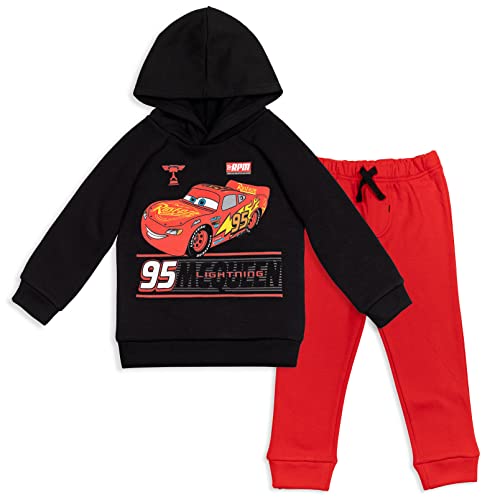 Disney Pixar Cars Lightning McQueen Toddler Boys Fleece Hoodie & Pants Set 3T