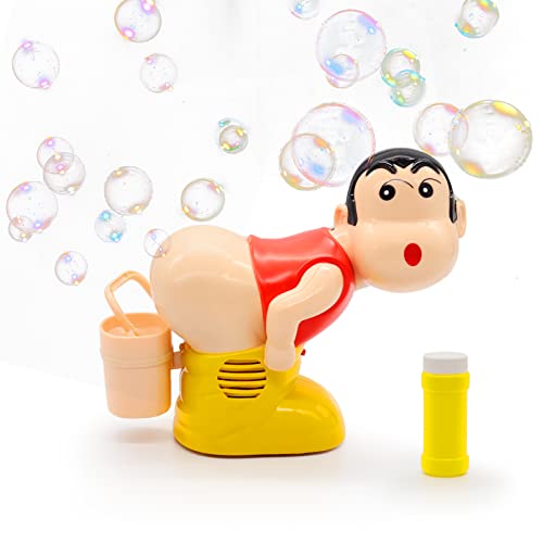 Bubble Maker Toy, The Funny Music Automatic Fart Bubble Blower- Boy Stick Blower Machine with LED Flashing Lights Bubble Machine Easy to Use