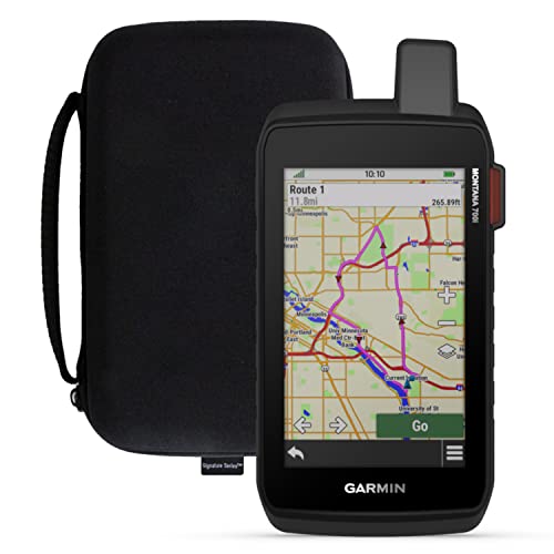 Garmin Montana 700i, Rugged GPS Handheld with Built-in inReach Technology | Mapping for Roads and Trails, Glove-Friendly 5' Color Touchscreen, Topo Maps, Multi-GNSS Support with Signature Series Case