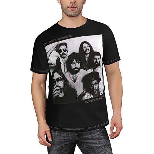 The Rock Doobie Music Brothers Band Minute by Minute Men's T Shirt Polyester Graphic Short Sleeve Moisture Wicking Top X-Large