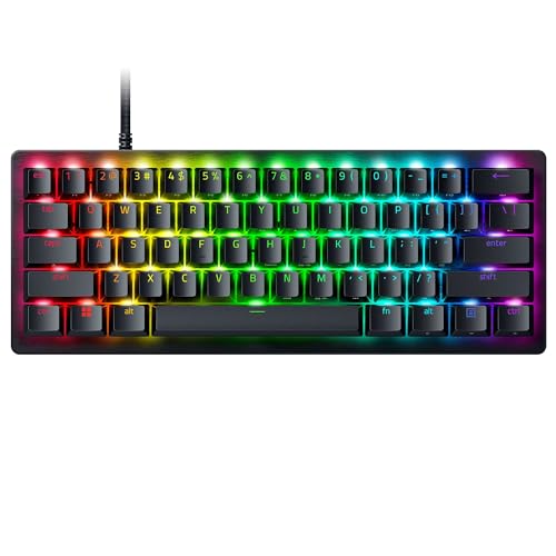 Razer Huntsman V3 Pro Mini 60% Esports Gaming Keyboard: Analog Optical Switches - Snap Tap Mode - Rapid Trigger - Adjustable Actuation - Dual-Purpose Mod Keys - Doubleshot PBT Keycaps - Black