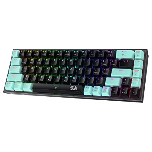 Redragon K631 PRO SE 65% 3-Mode Wireless RGB Gaming Keyboard, 68 Keys Hot-Swappable Compact Mechanical Keyboard w/Hot-Swap Free-Mod PCB Socket & Translucent Board, Custom Quiet Linear Switch
