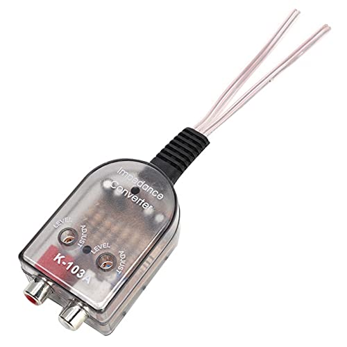 Acouto High to Low Converter Car Audio Car Stero Adjustable Speaker High to Low RCA Line Audio Impedance Converter