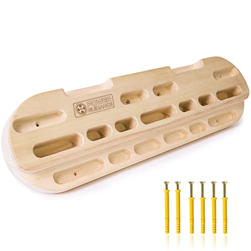 POWER GUIDANCE Rock Climbing Hangboard Wooden Hand Grip Strengthener Forearm Exerciser for Climbers Athletes