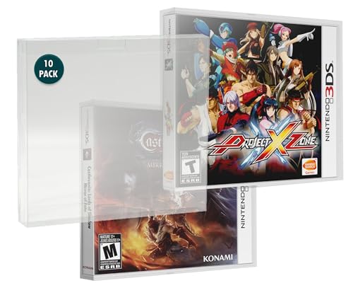 MALKO 10 Pack Video Game Protector Compatible with Nintendo 3DS Game Case | Clear Plastic Sleeve Cover