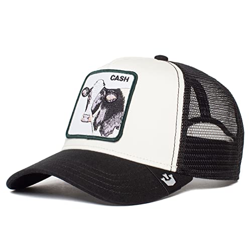 Goorin Bros. The Farm Original Core Unisex Adjustable Snapback Trucker Hat, White (Cash Cow), One Size