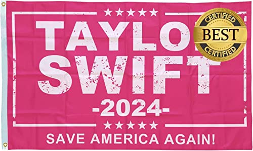 Taylor 2024 Flag 3x5 ft Pink Musician Flags for Room College Dorm Bedroom Wall Tapestry Decor - Indoor and Outdoor Funny Party Swift Banner